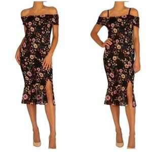 Guess Women's Off-The-Shoulder Lace Midi Dress (NEW WITH TAGS)